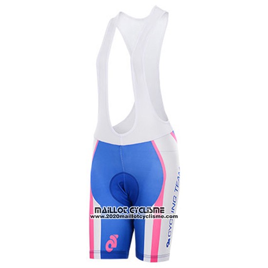 Maillot Ciclismo Femme To The Fore Blanc et Fuchsia Manches Courtes et Cuissard